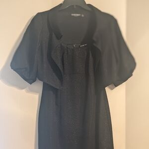 Ellen Tracey dressy dress. Size 8 black with silver lines
